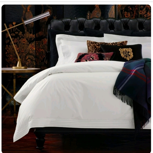 Ralph Lauren QUEEN Tuxedo Pleat Duvet Cover Only (no shams) - Picture 10 of 10